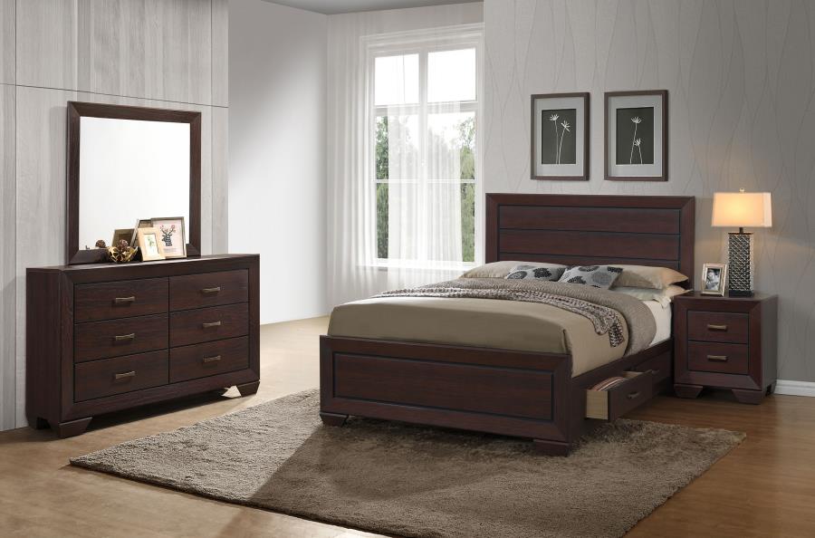 (image for) Kauffman 4-piece Queen Bedroom Set Dark Cocoa