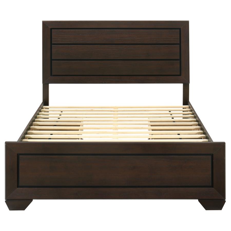 (image for) Kauffman Wood Queen Storage Panel Bed Dark Cocoa