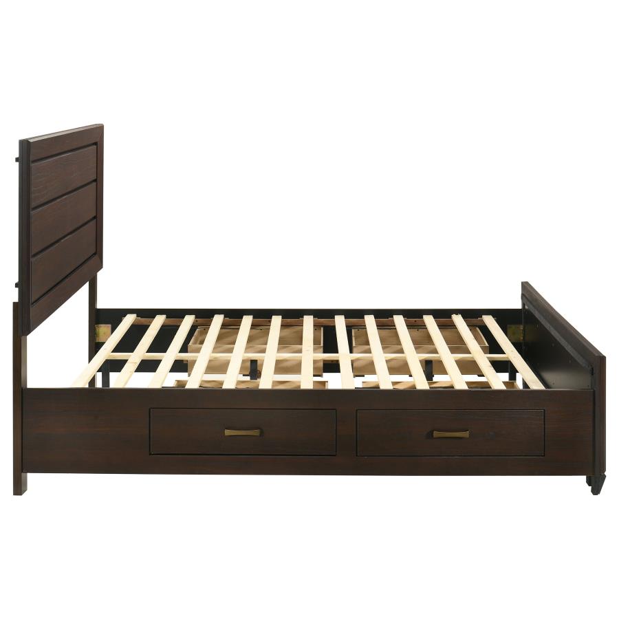 (image for) Kauffman Wood Queen Storage Panel Bed Dark Cocoa