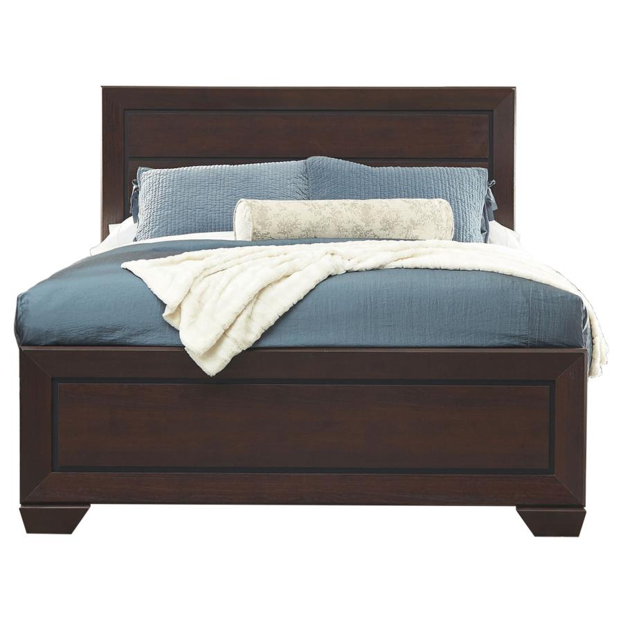 (image for) Kauffman 4-piece Eastern King Bedroom Set Dark Cocoa