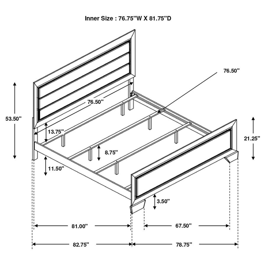 (image for) Kauffman Wood Eastern King Panel Bed Dark Cocoa