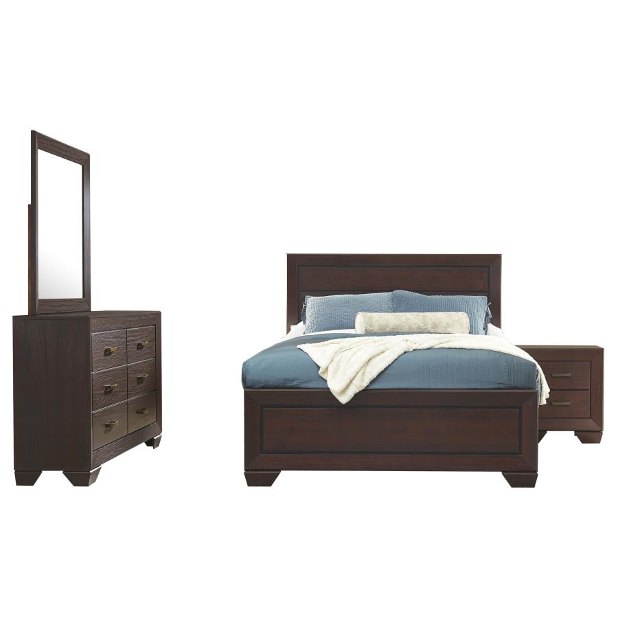 (image for) Kauffman 4-piece California King Bedroom Set Dark Cocoa - Click Image to Close