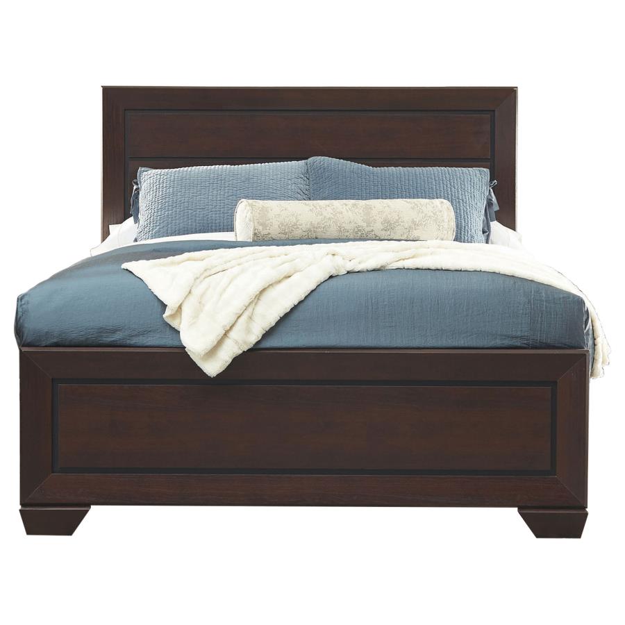 (image for) Kauffman Wood California King Panel Bed Dark Cocoa - Click Image to Close