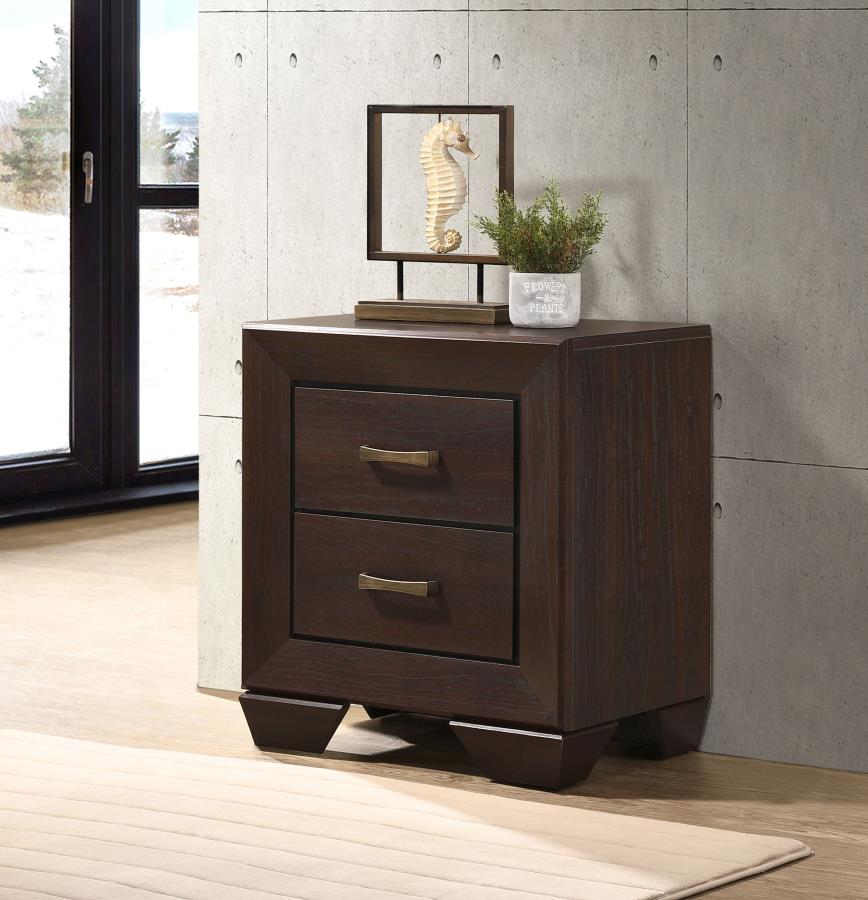 (image for) Kauffman 2-drawer Nightstand Dark Cocoa