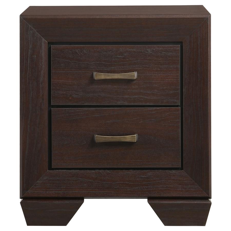 (image for) Kauffman 2-drawer Nightstand Dark Cocoa