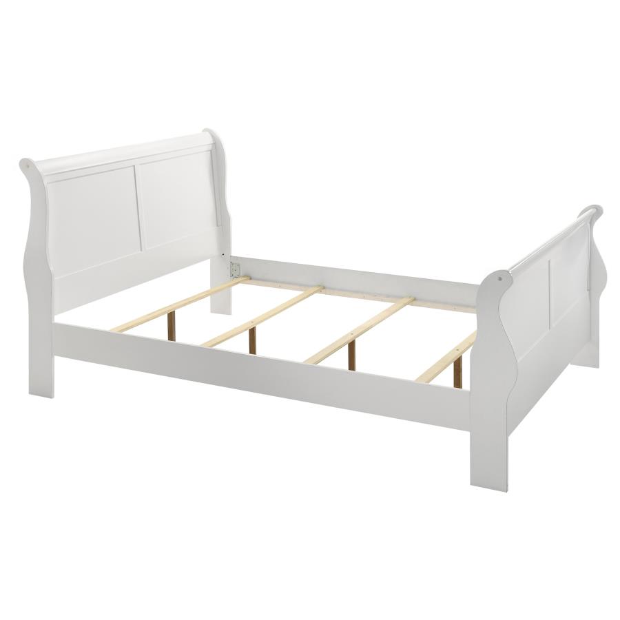 (image for) Louis Philippe 4-piece Full Bedroom Set White