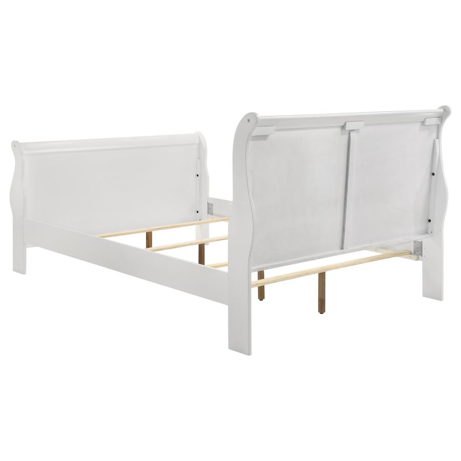 (image for) Louis Philippe 4-piece Full Bedroom Set White