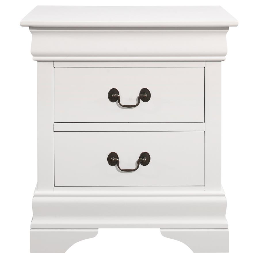 (image for) Louis Philippe 4-piece Full Bedroom Set White