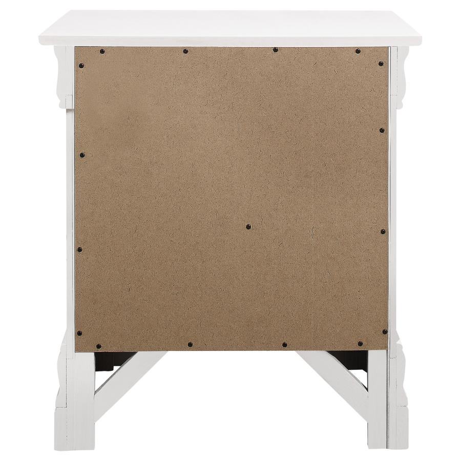 (image for) Louis Philippe 2-drawer Nightstand White