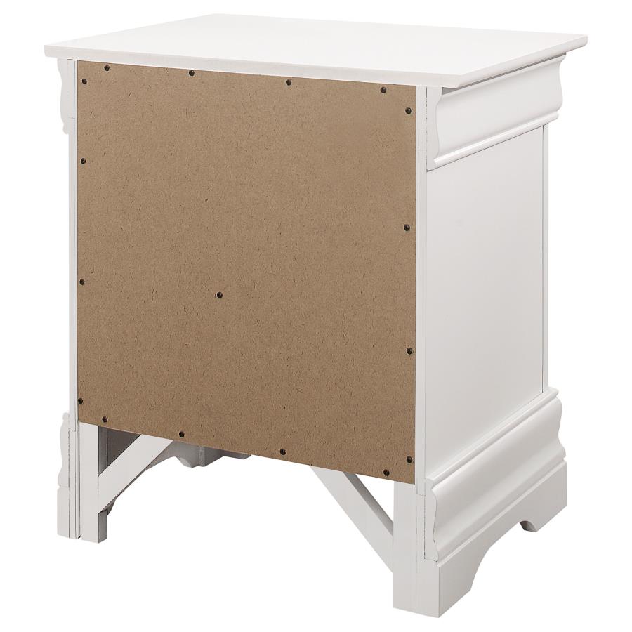 (image for) Louis Philippe 2-drawer Nightstand White