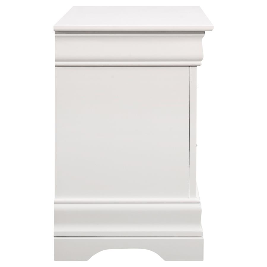 (image for) Louis Philippe 2-drawer Nightstand White