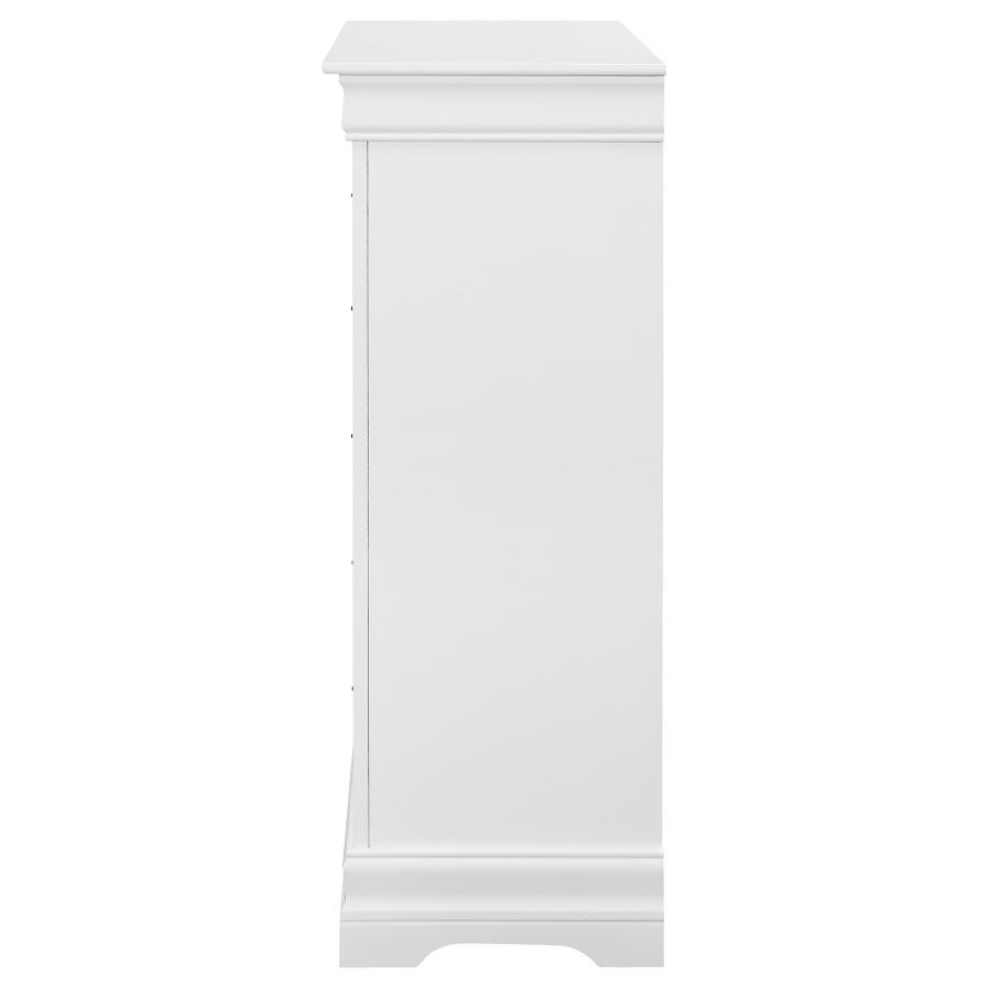 (image for) Louis Philippe 5-drawer Bedroom Chest White