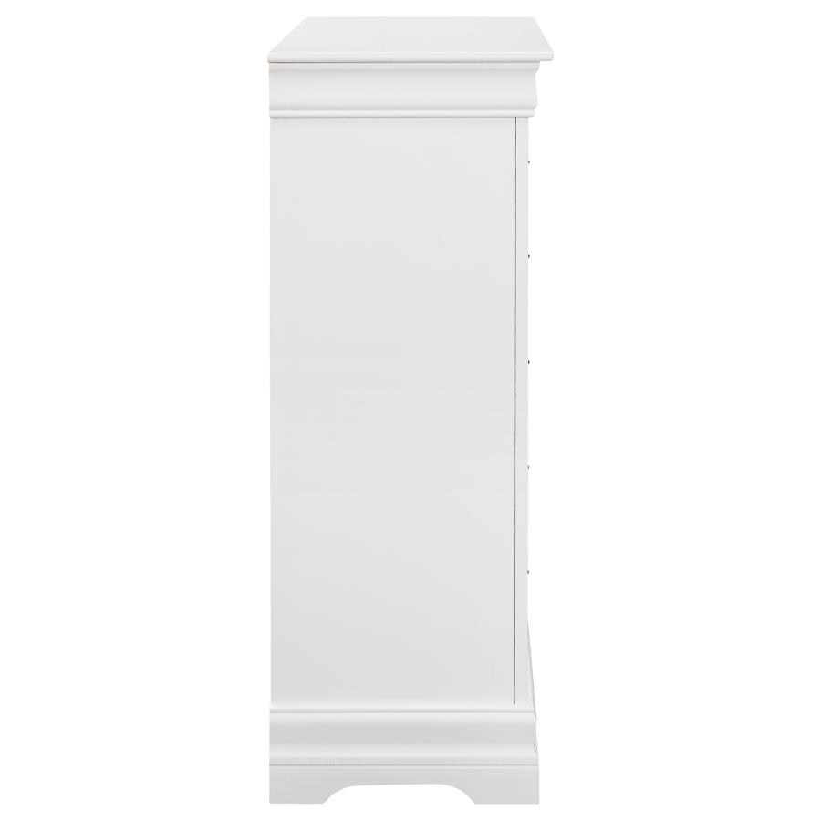 (image for) Louis Philippe 5-drawer Bedroom Chest White