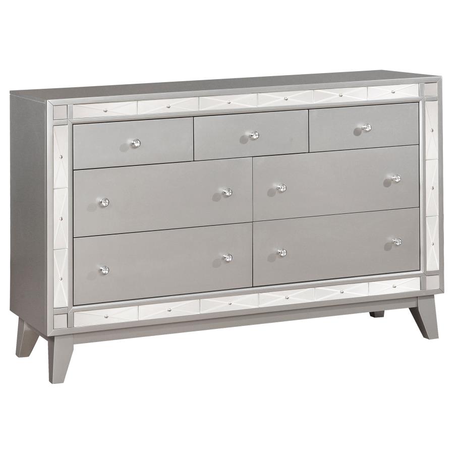 (image for) Leighton 7-drawer Dresser Metallic Mercury - Click Image to Close