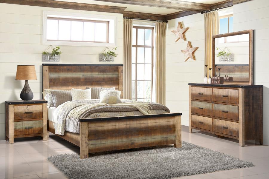 (image for) Sembene Bedroom Set Multicolor and Antique Multi - Click Image to Close