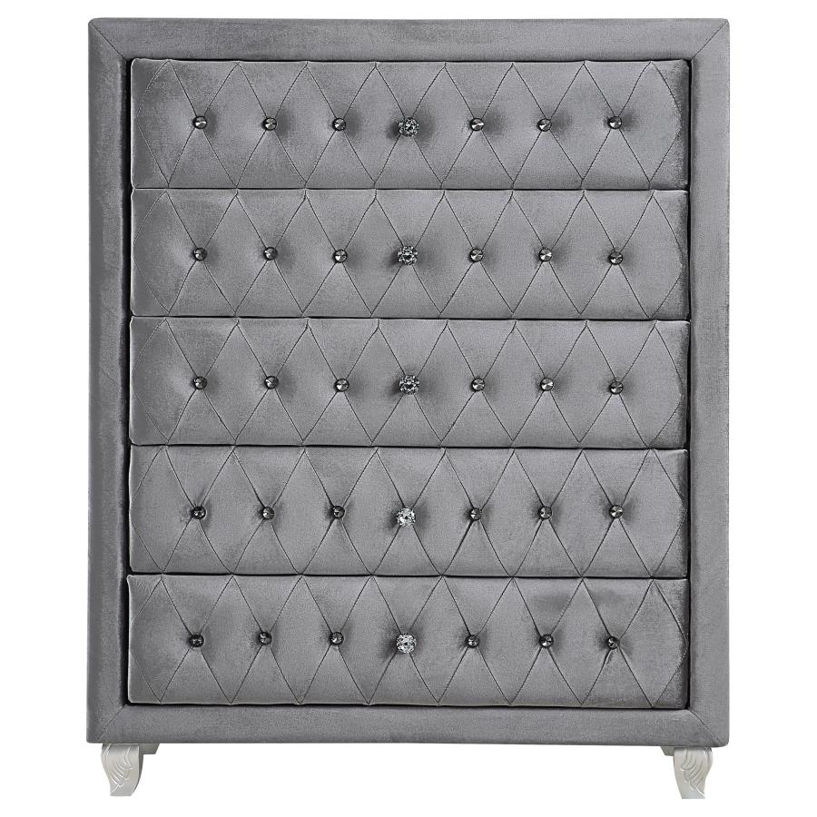 (image for) Deanna 5-drawer Bedroom Chest Grey