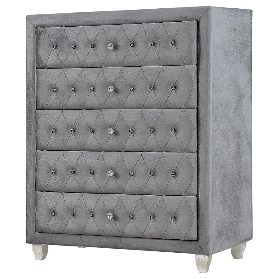 (image for) Deanna 5-drawer Bedroom Chest Grey