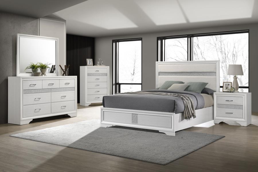 Modal Additional Images for Miranda 54-inch Upholstered Eastern King Panel Bed White