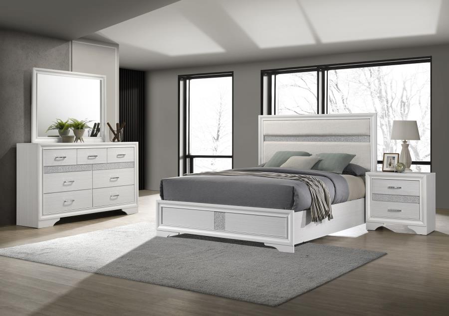 (image for) Miranda 4-piece California King Bedroom Set White - Click Image to Close