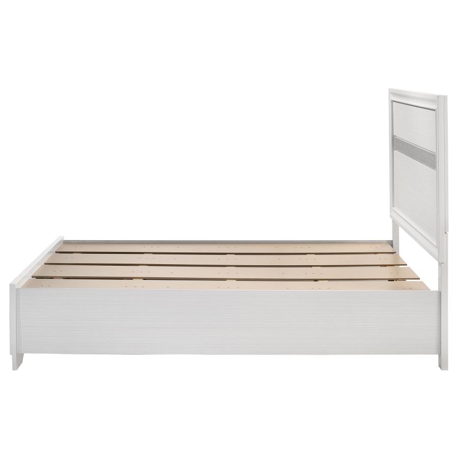 (image for) Miranda Wood Full Storage Panel Bed White