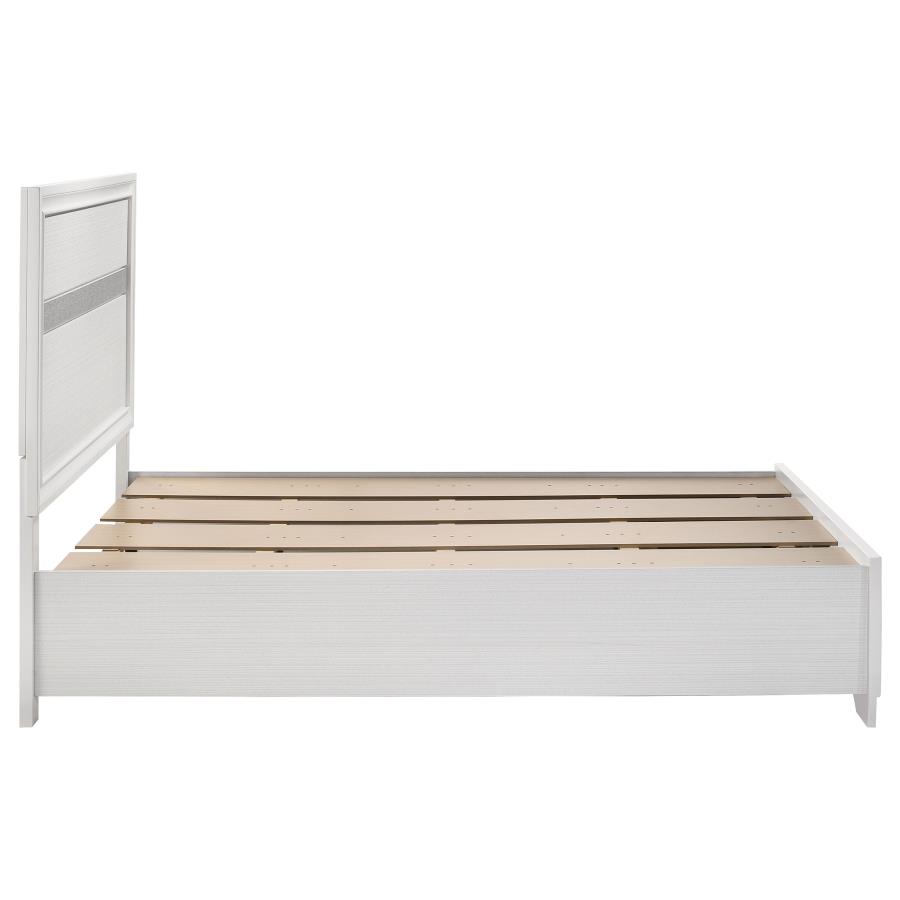 (image for) Miranda Wood Full Storage Panel Bed White