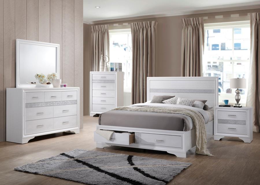 (image for) Miranda 5-piece Eastern King Bedroom Set White - Click Image to Close