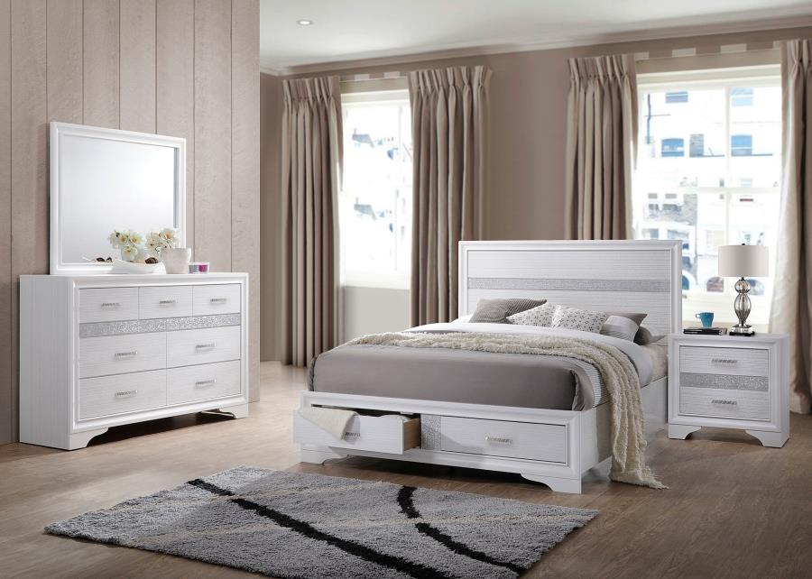 (image for) Miranda 4-piece California King Bedroom Set White - Click Image to Close