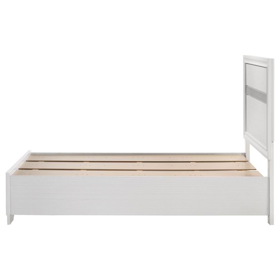 (image for) Miranda 51-inch Wood Twin Storage Panel Bed White