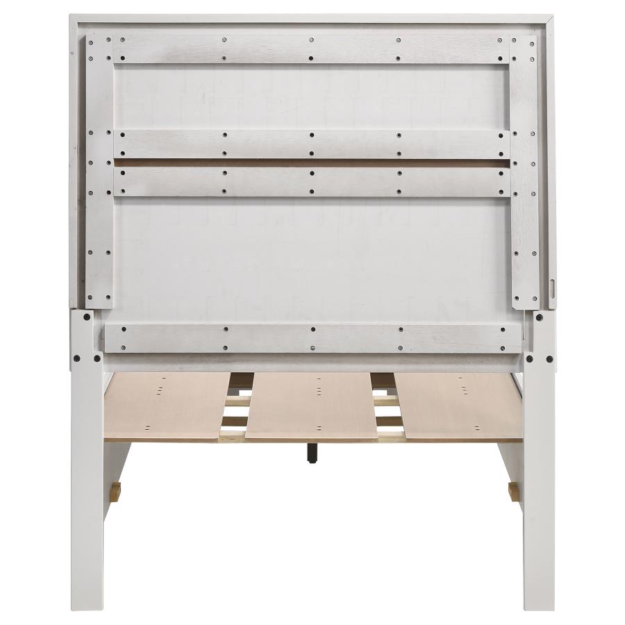 (image for) Miranda Wood Twin Storage Panel Bed White