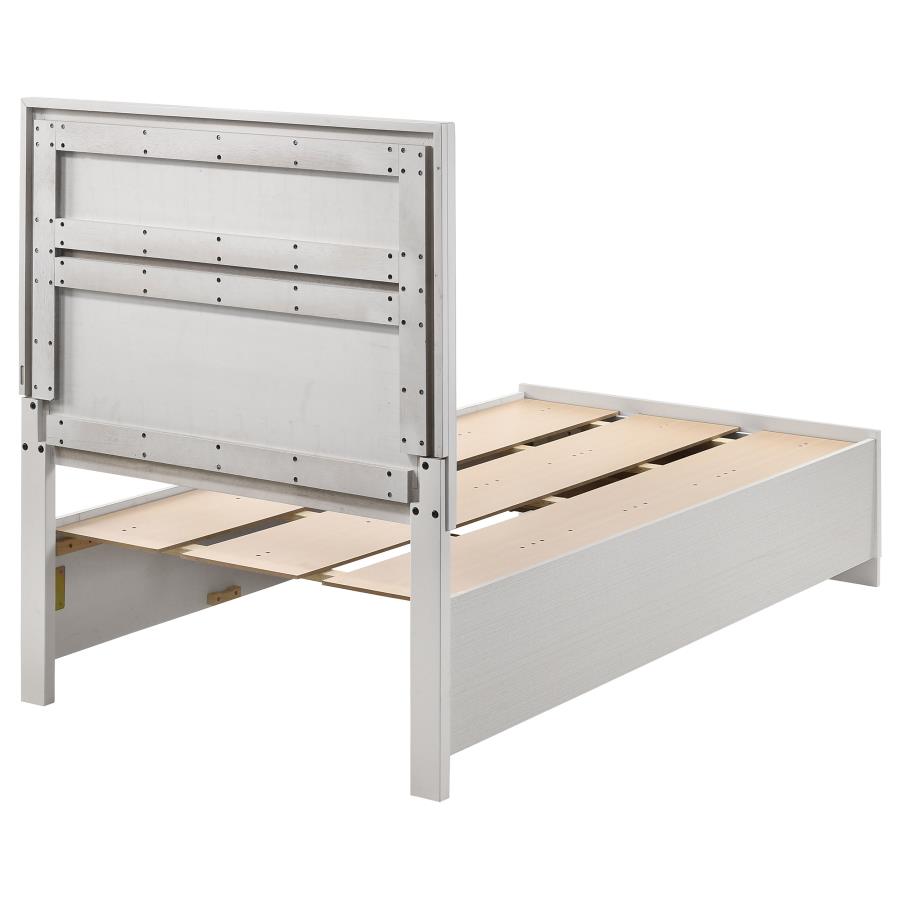 (image for) Miranda Wood Twin Storage Panel Bed White