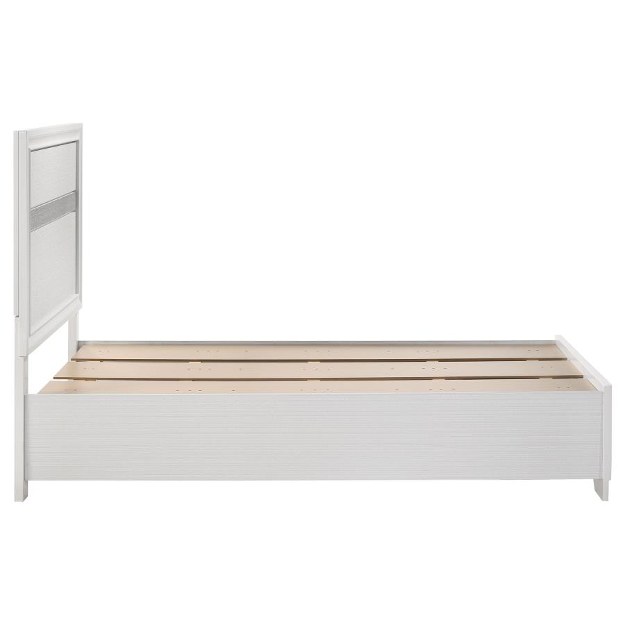 (image for) Miranda 51-inch Wood Twin Storage Panel Bed White