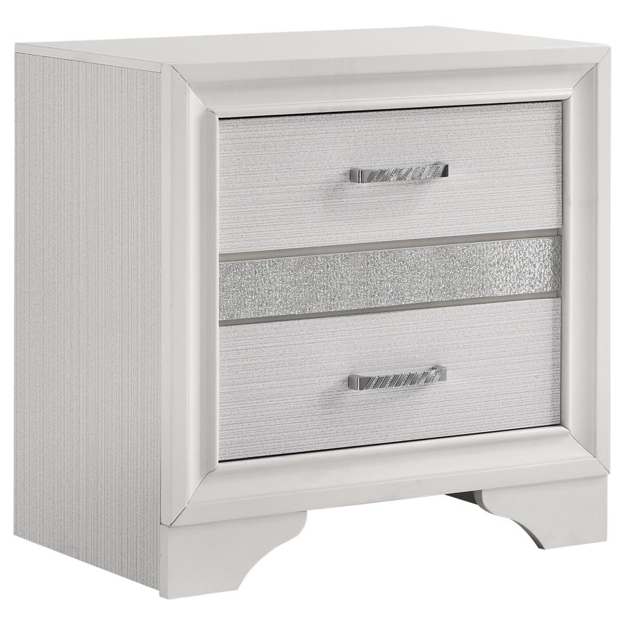 (image for) Miranda 2-drawer Nightstand White - Click Image to Close