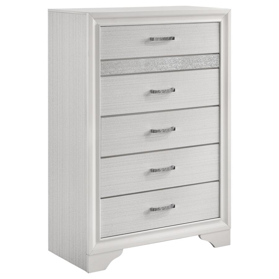 (image for) Miranda 5-drawer Bedroom Chest White - Click Image to Close