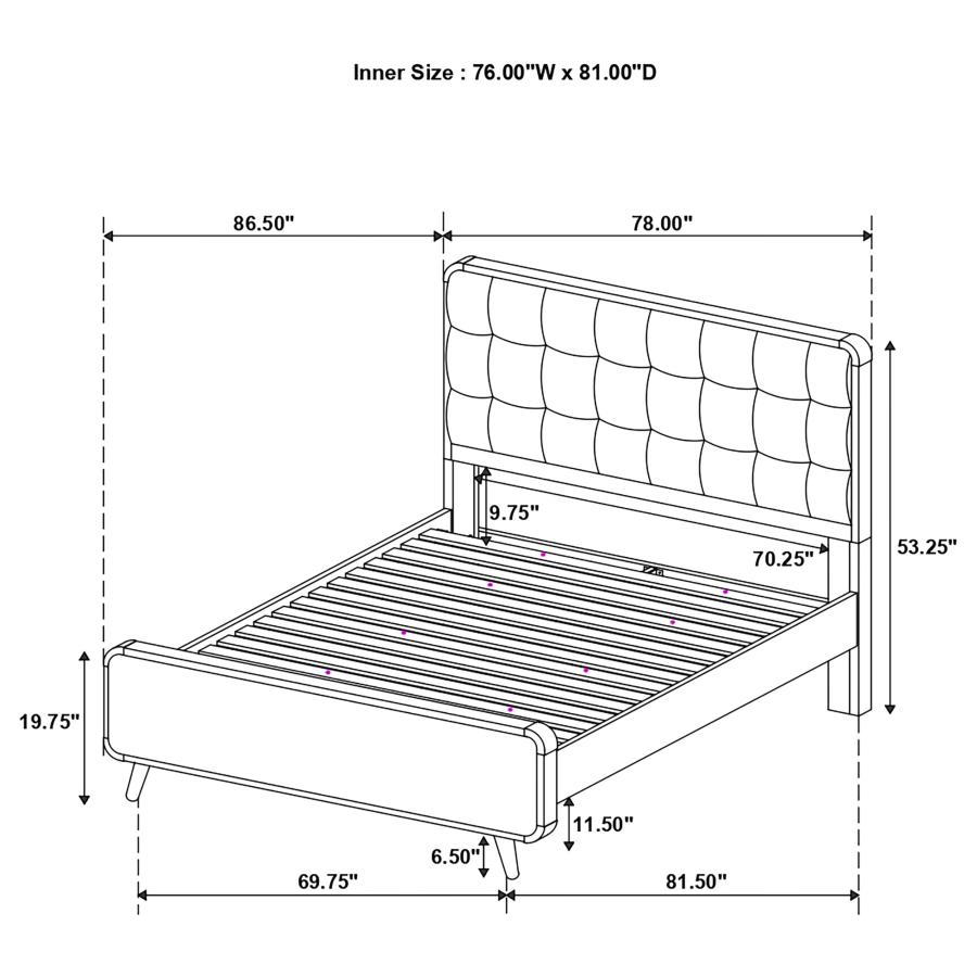 (image for) Robyn 4-piece Eastern King Bedroom Set Dark Walnut