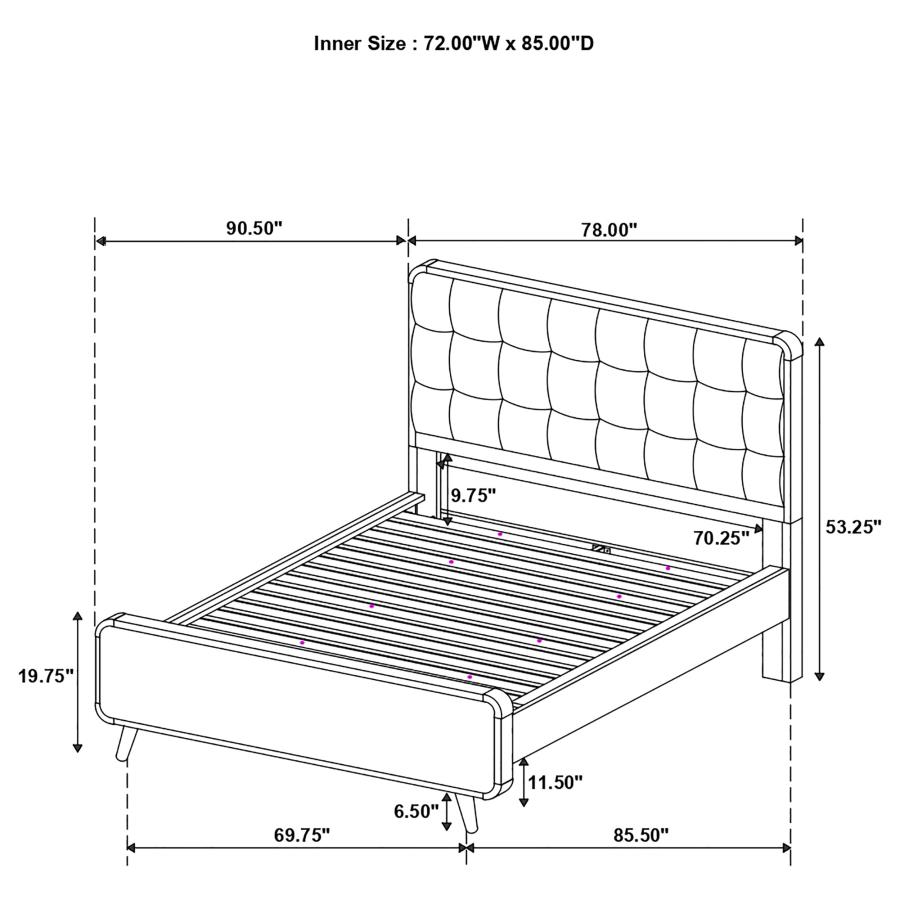 (image for) Robyn 4-piece California King Bedroom Set Dark Walnut