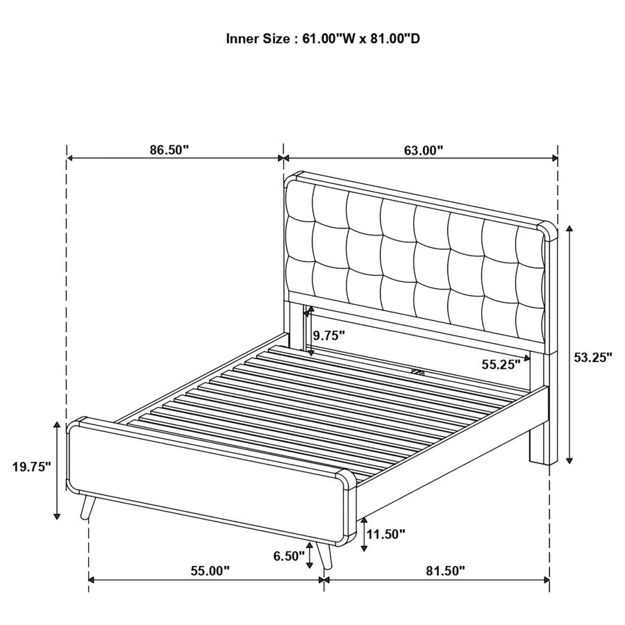 (image for) Robyn 4-piece Queen Bedroom Set Dark Walnut