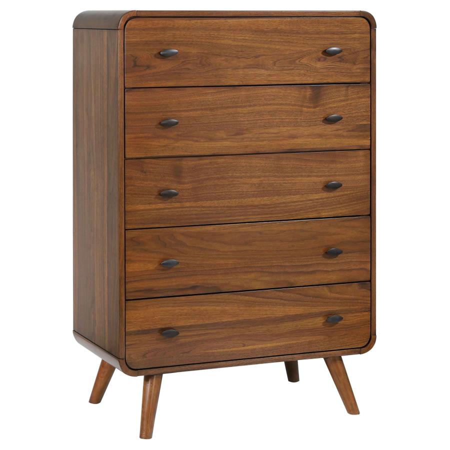 (image for) Robyn 5-drawer Bedroom Chest Dark Walnut - Click Image to Close