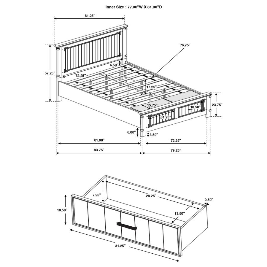 (image for) Brenner 4-piece Eastern King Bedroom Set Rustic Honey