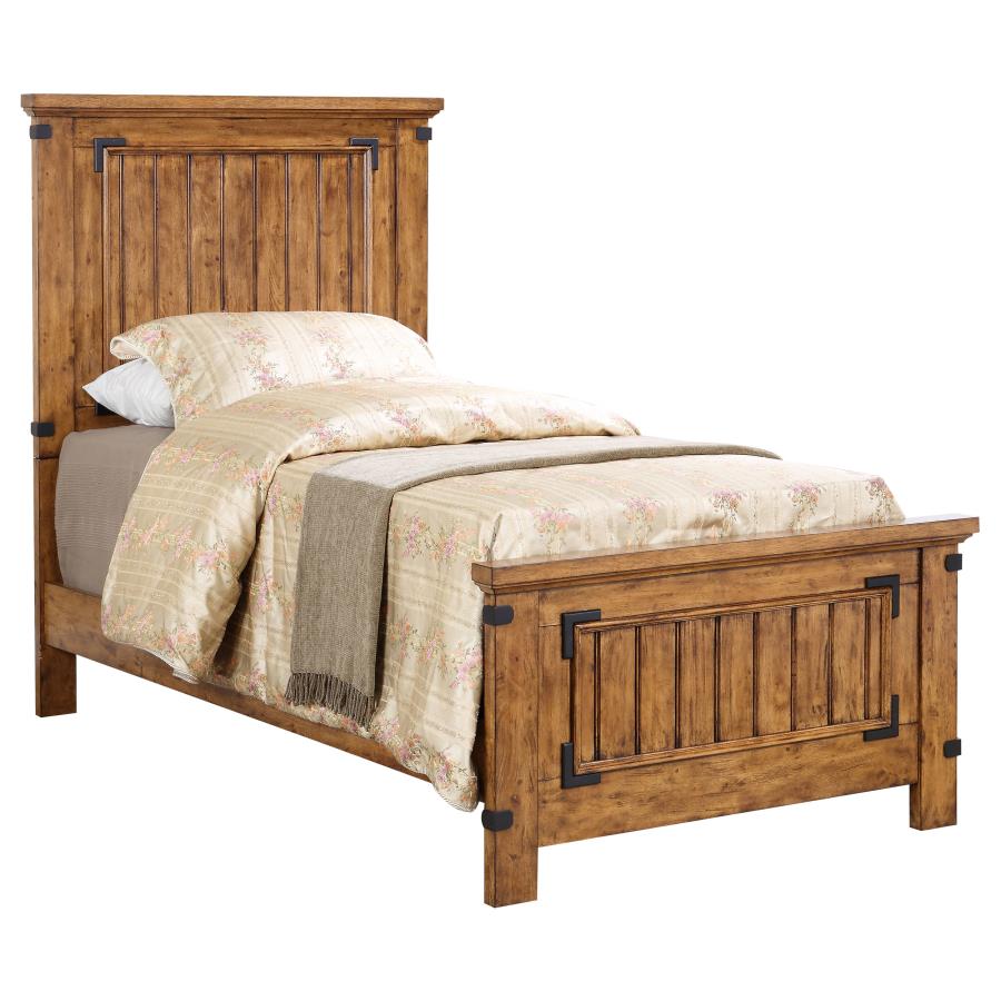 (image for) Brenner 5-piece Twin Bedroom Set Rustic Honey