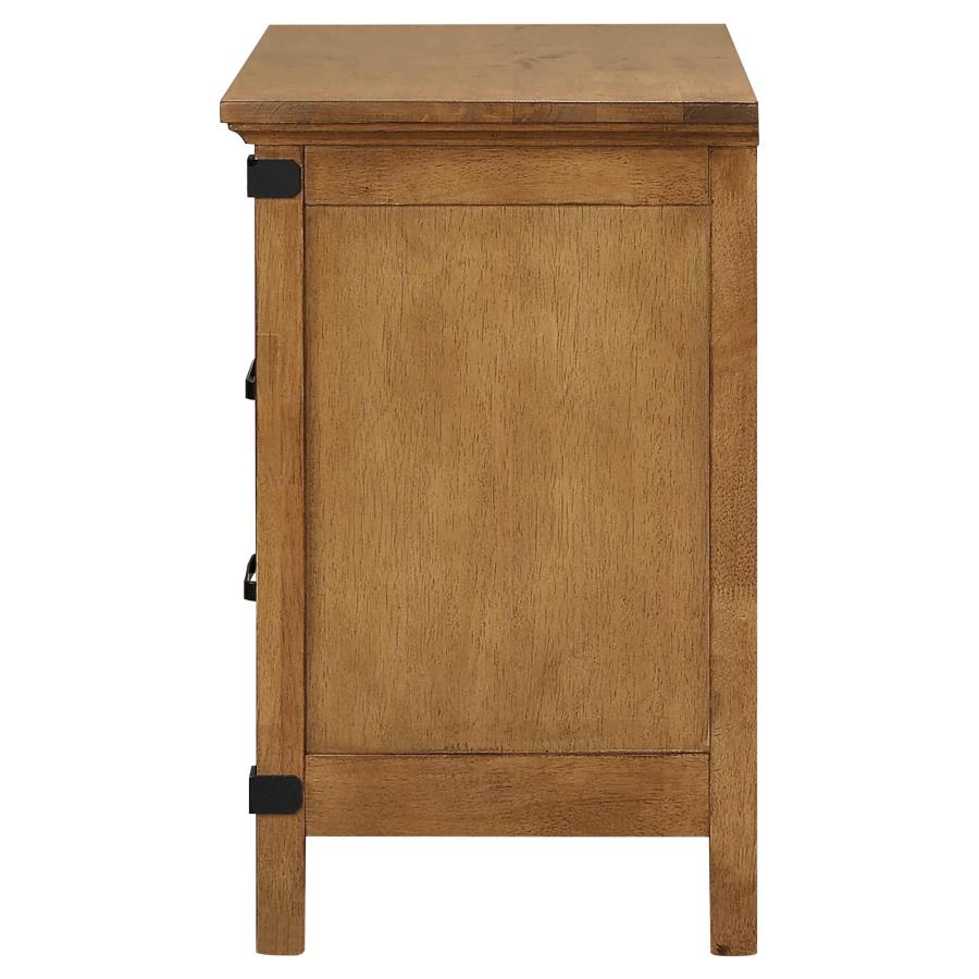 (image for) Brenner 3-drawer Nightstand Rustic Honey