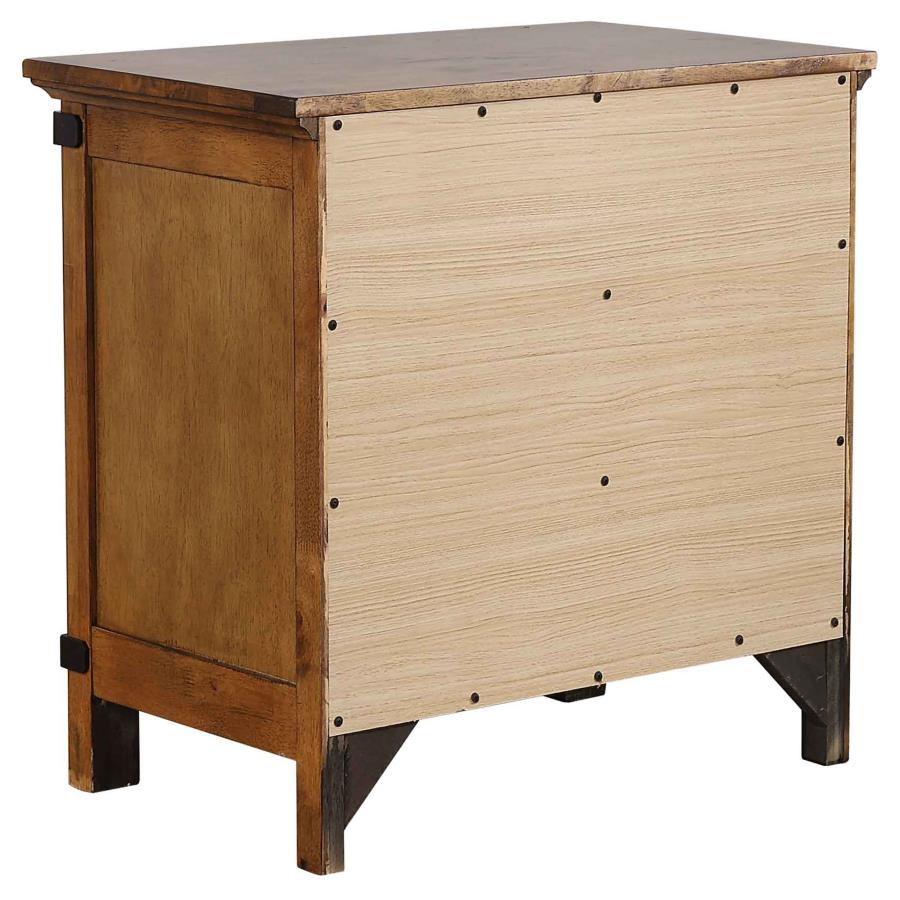 (image for) Brenner 3-drawer Nightstand Rustic Honey