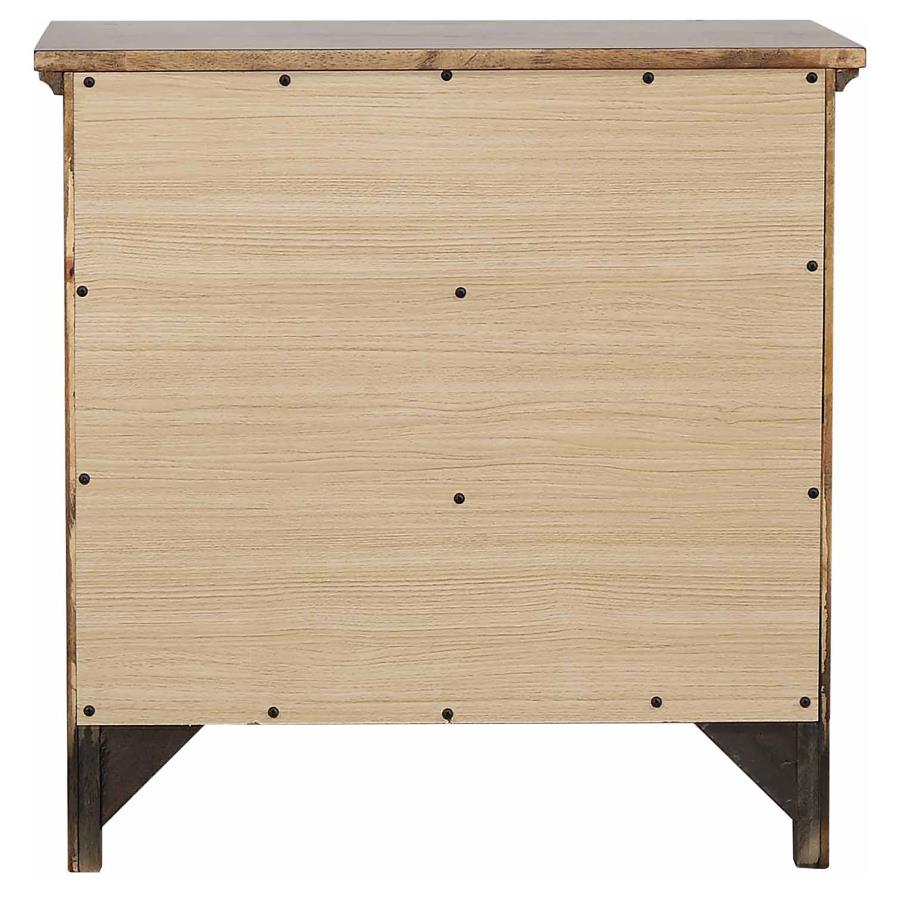 (image for) Brenner 3-drawer Nightstand Rustic Honey