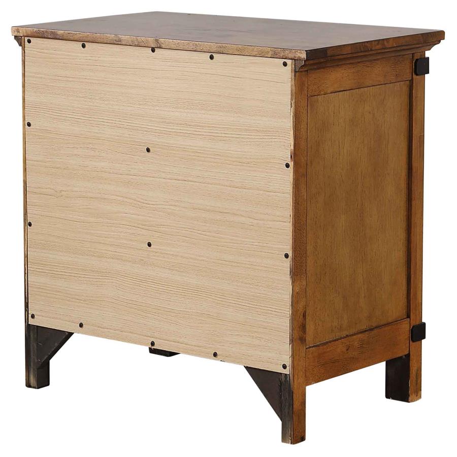 (image for) Brenner 3-drawer Nightstand Rustic Honey