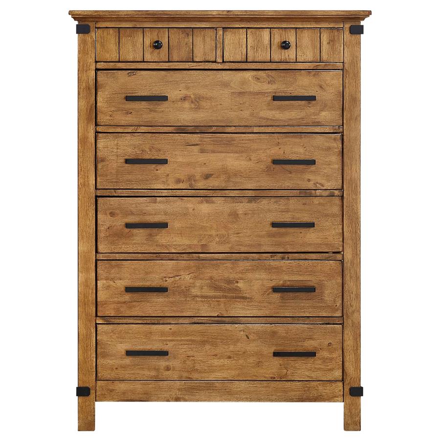 (image for) Brenner 7-drawer Bedroom Chest Rustic Honey