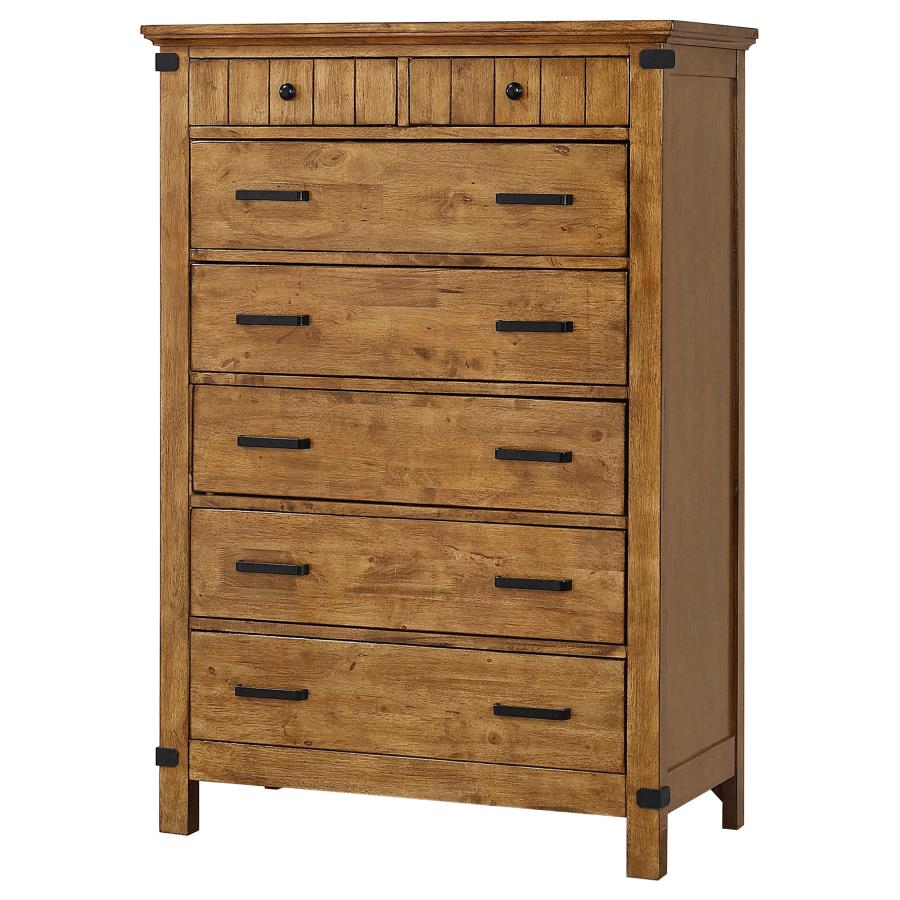 (image for) Brenner 7-drawer Bedroom Chest Rustic Honey