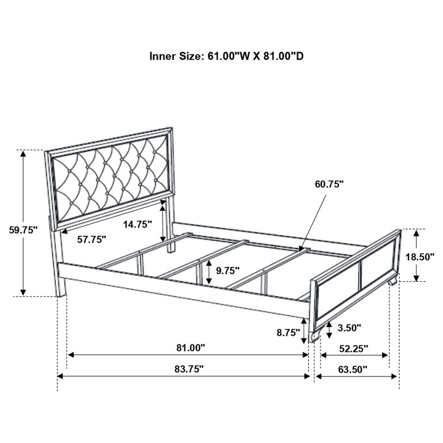 (image for) Beaumont 4-piece Queen Bedroom Set Champagne