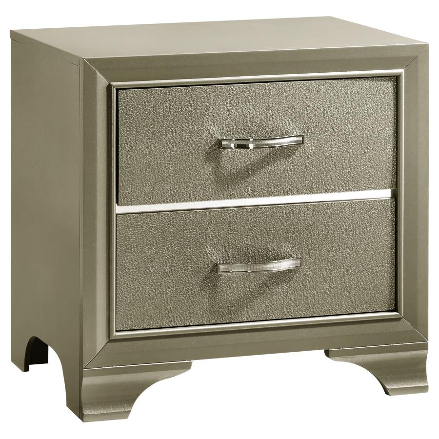 (image for) Beaumont 2-drawer Nightstand Champagne