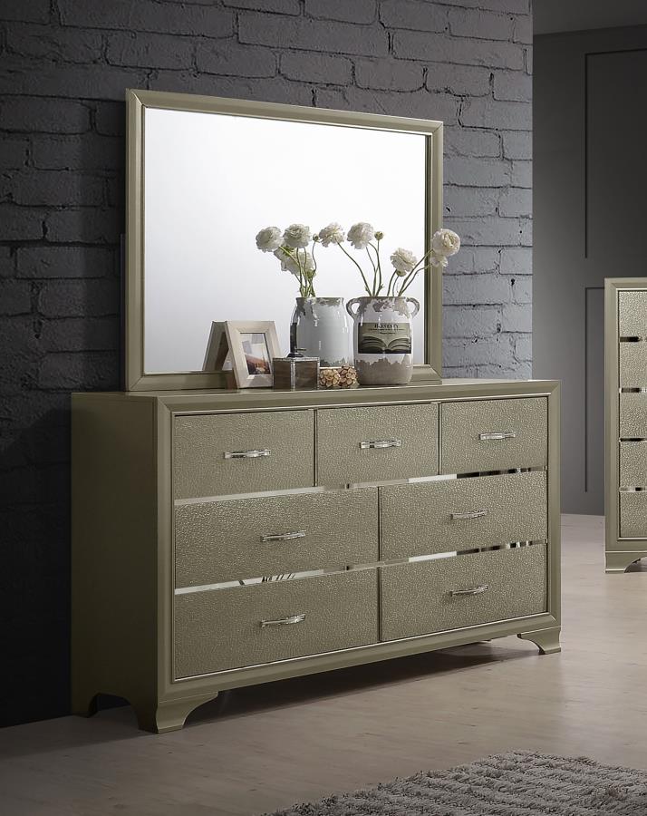 (image for) Beaumont 7-drawer Dresser with Mirror Champagne