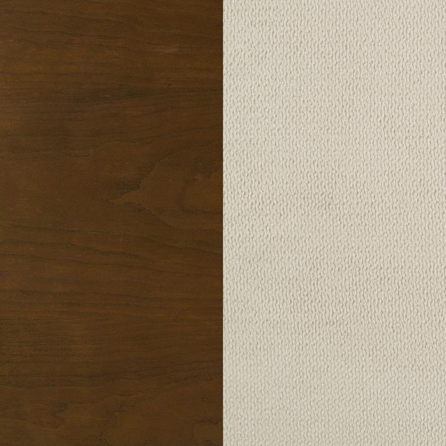 Garland 58-inch Eastern King Panel Bed Cream Brown Cherry