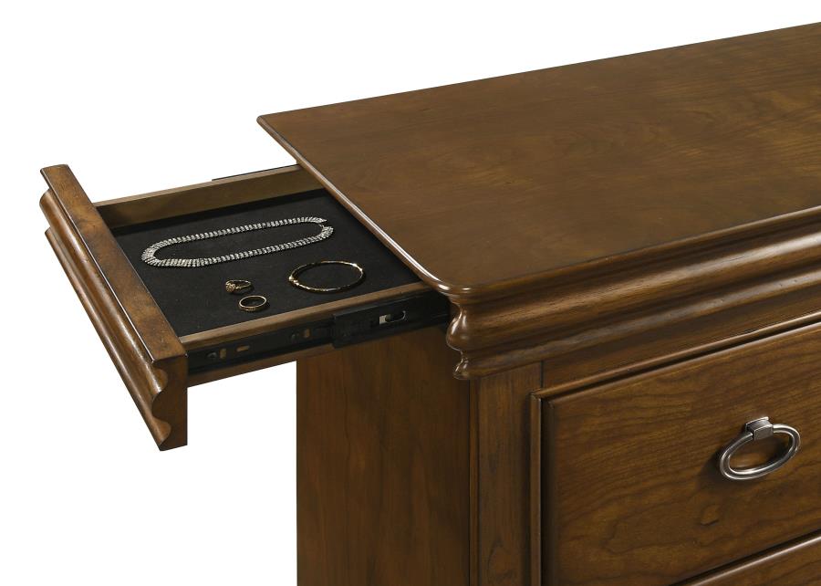 Garland 9-drawer Bedroom Dresser with Mirror Brown Cherry